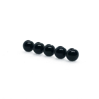 Slotted Tungsten Beads: Black