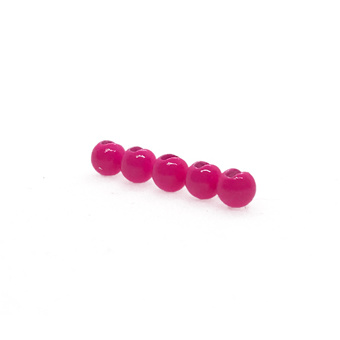 Slotted Tungsten Beads: Fluo Pink