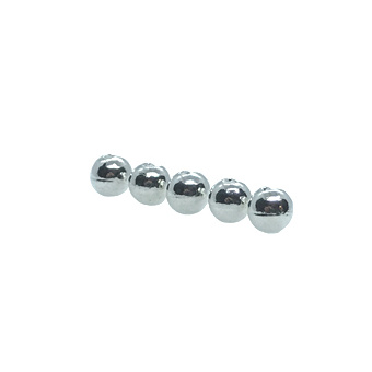 Slotted Tungsten Beads: Silver