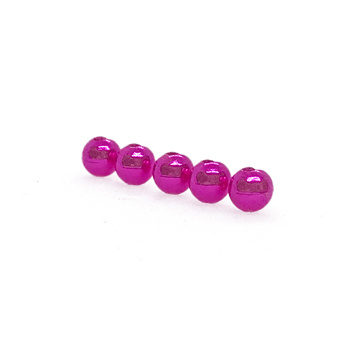 Slotted Tungsten Beads: Metallic Pink