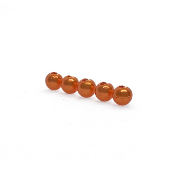 Slotted Tungsten Beads: Metallic Orange
