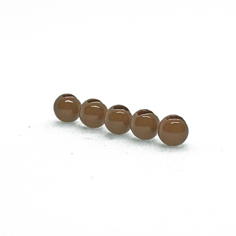 Slotted Tungsten Beads: Brown