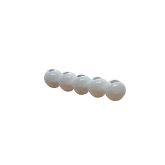 Slotted Tungsten Beads: White