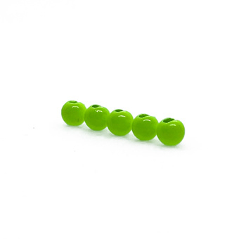 Slotted Tungsten Beads: Fluo Chartreuse