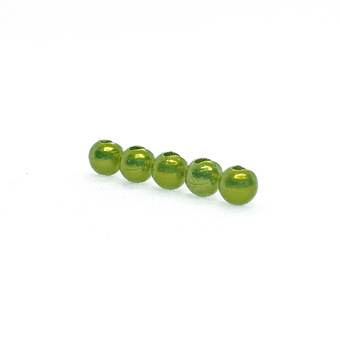 Slotted Tungsten Beads: Metallic Olive